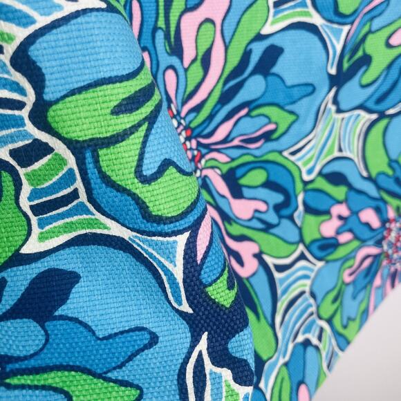 Lilly Pulitzer Bowen Dress Size 4 Bright Navy Floral Rehearsal Strapless Dress - Picture 6 of 6